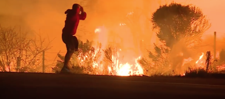 homme incendie