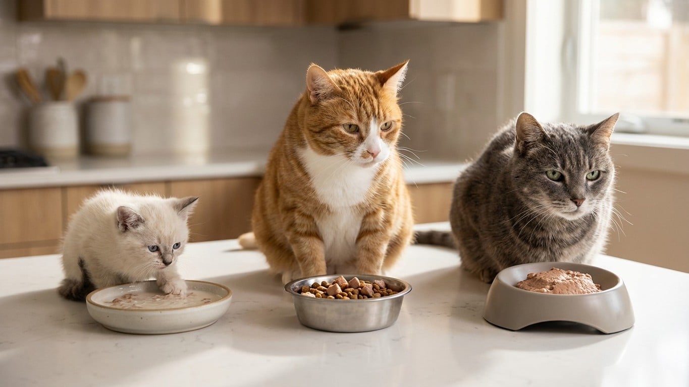 Alimentation du chat selon son âge : adapter la nourriture à chaque étape