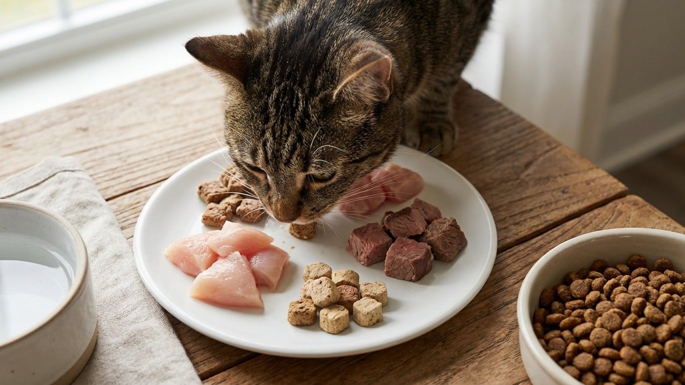 Alimentation naturelle pour chat : BARF, ration ménagère et alternatives