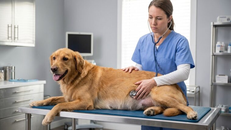 Estomac gonflé chez le chien : attention danger