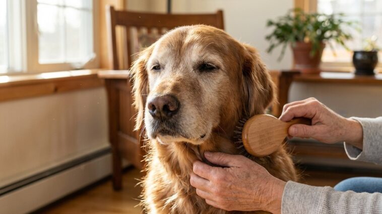 Soins quotidiens du chien senior : adapter sa routine