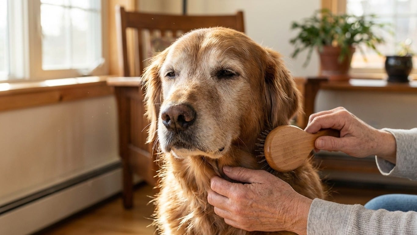 Soins quotidiens du chien senior : adapter sa routine