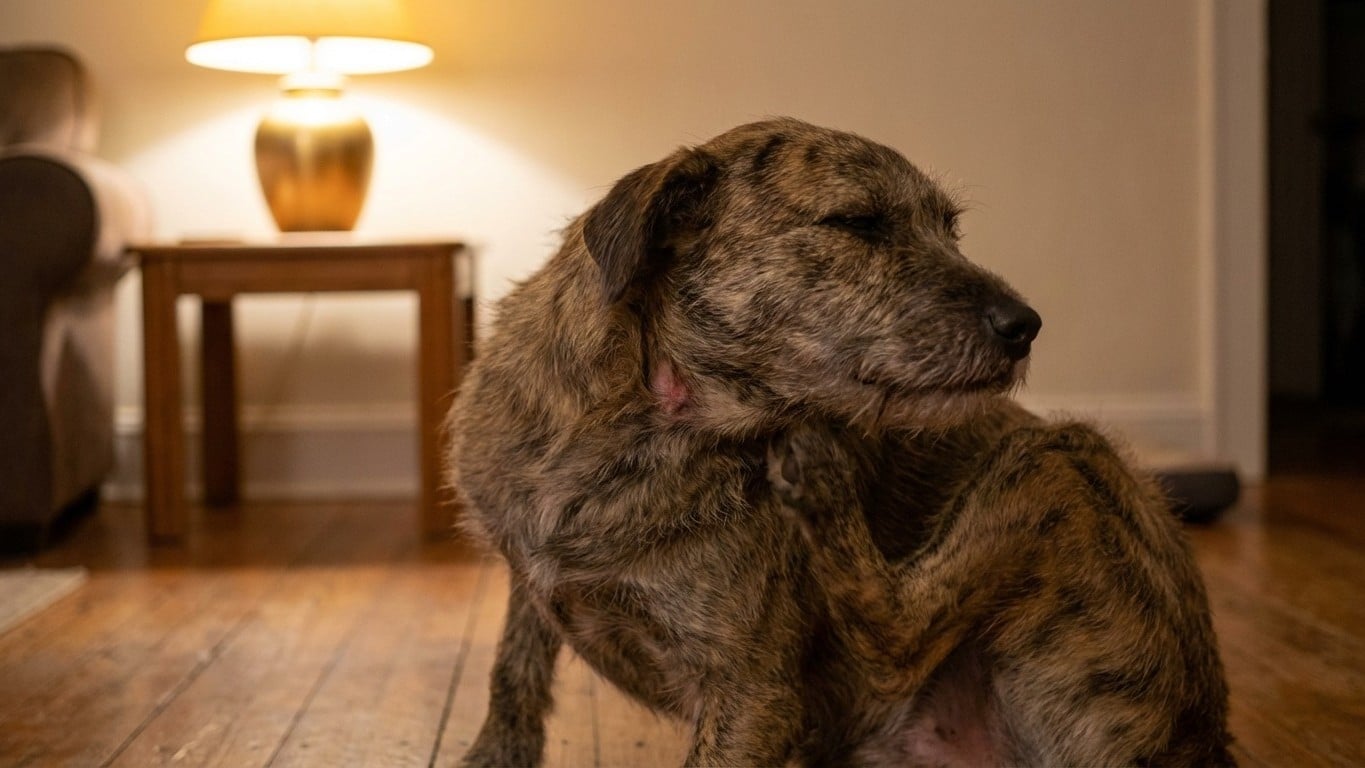 Chien qui se gratte sans puces : causes et remèdes