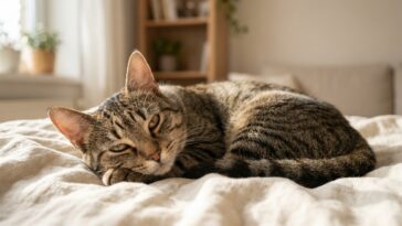 J'ai cligné lentement des yeux devant la cage du fond juste pour essayer : le chat qui me fuyait depuis dix minutes s'est ...