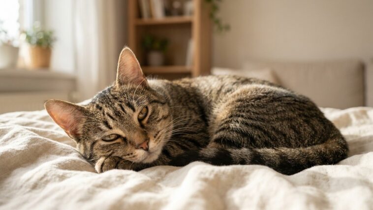 J'ai cligné lentement des yeux devant la cage du fond juste pour essayer : le chat qui me fuyait depuis dix minutes s'est ...