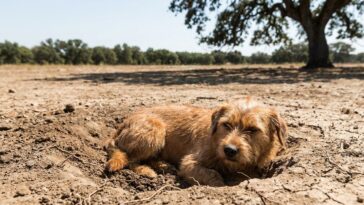J'ai installé une niche à l'ombre du cerisier en pensant bien faire : par 32 °C, mon chien est allé creuser à un mètre de là