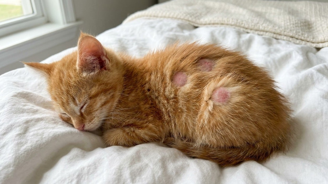 Teigne chez le chaton : ces plaques sans poils qui doivent alerter