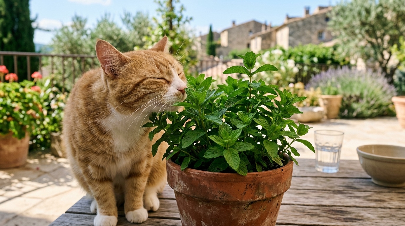Pourquoi les chats adorent (trop) la menthe de votre balcon