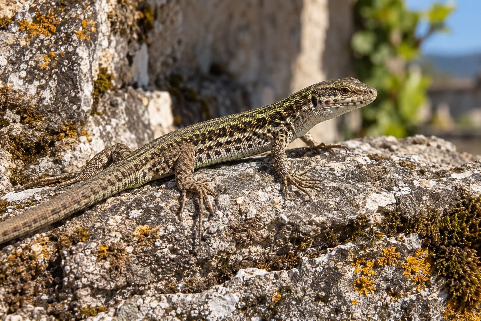Lézard des murailles sur pierre