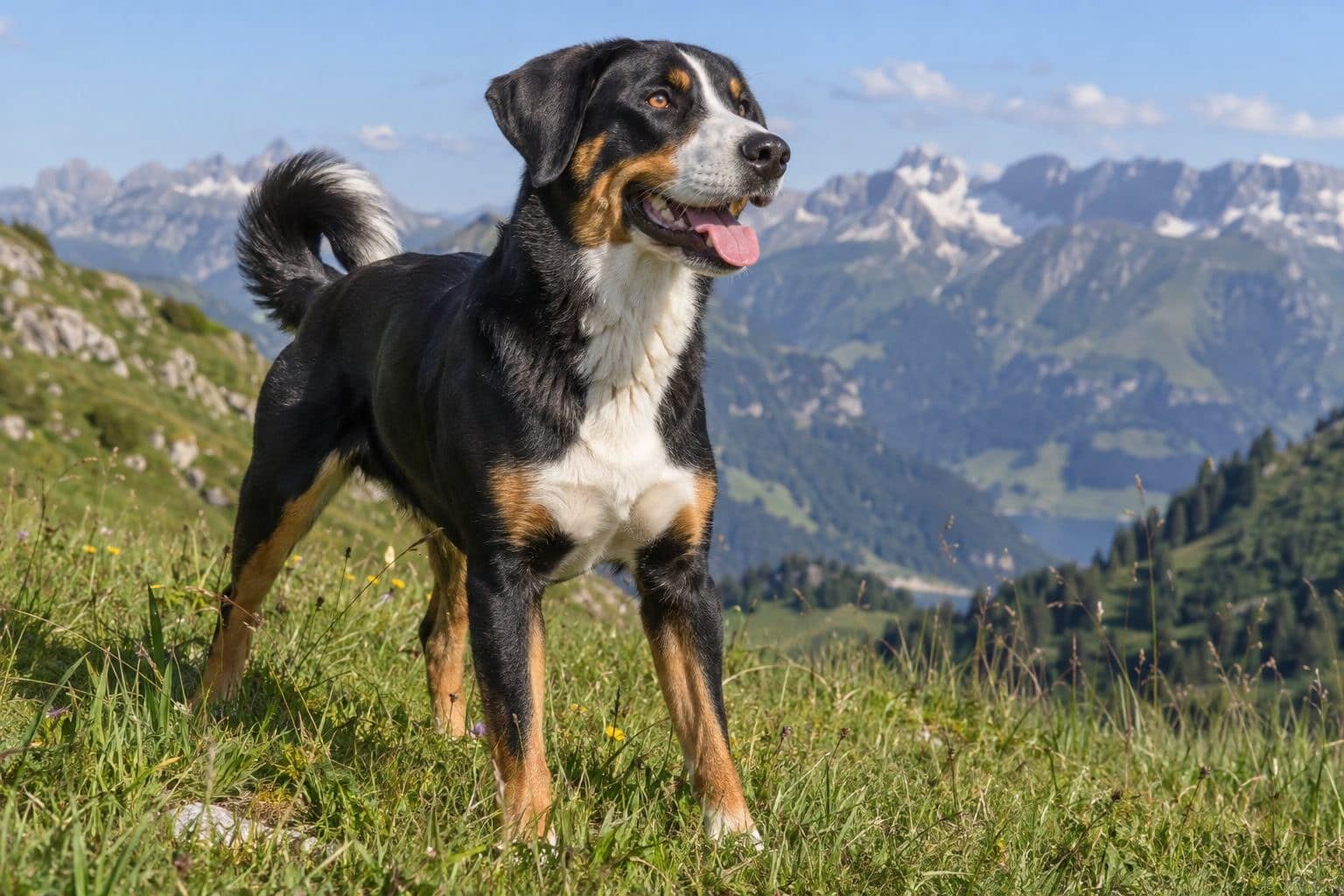 Bouvier de l'Appenzell gai et alerte