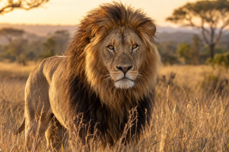 Cecil le lion, portrait majestueux en habitat naturel