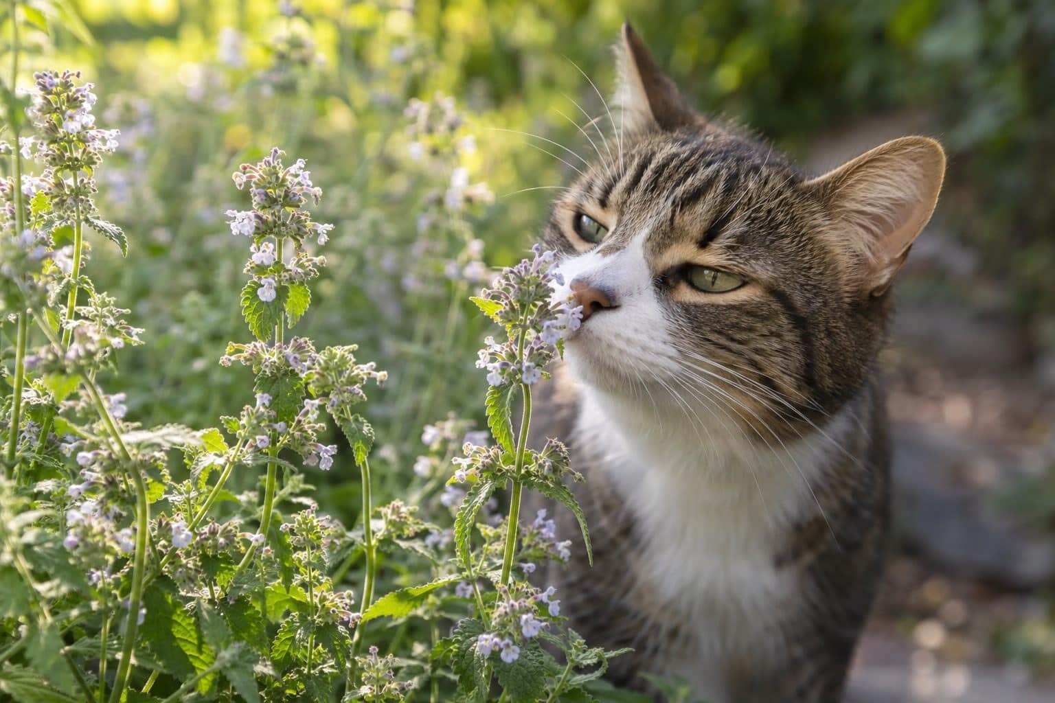 Cataire (Nepeta cataria) - plante aromatique avec fleurs