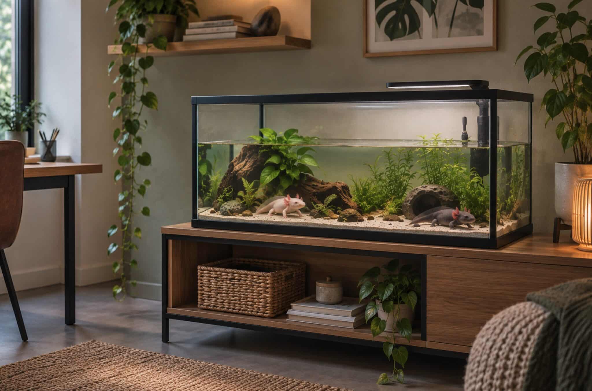 Mon axolotl a disparu au fond du bac, et j'ai paniqué