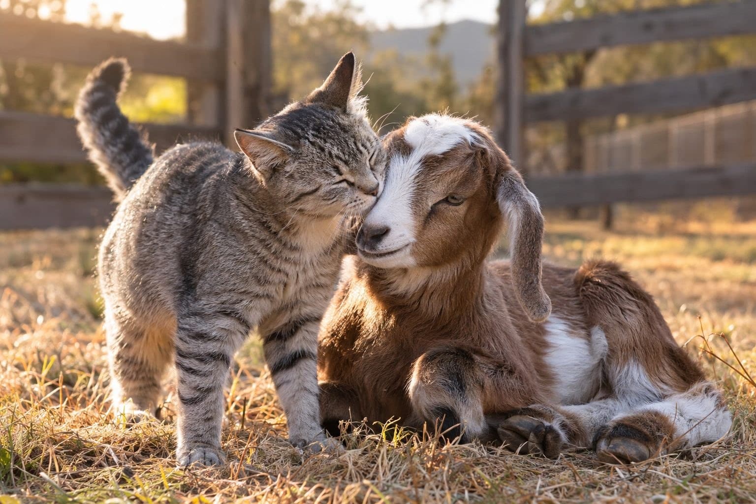 Cette histoire d’amitié entre un chat et un bébé chèvre va vous faire fondre