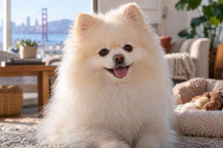 Boo le Loulou de Poméranie, gros plan du visage mignon ressemblant à un ours en peluche