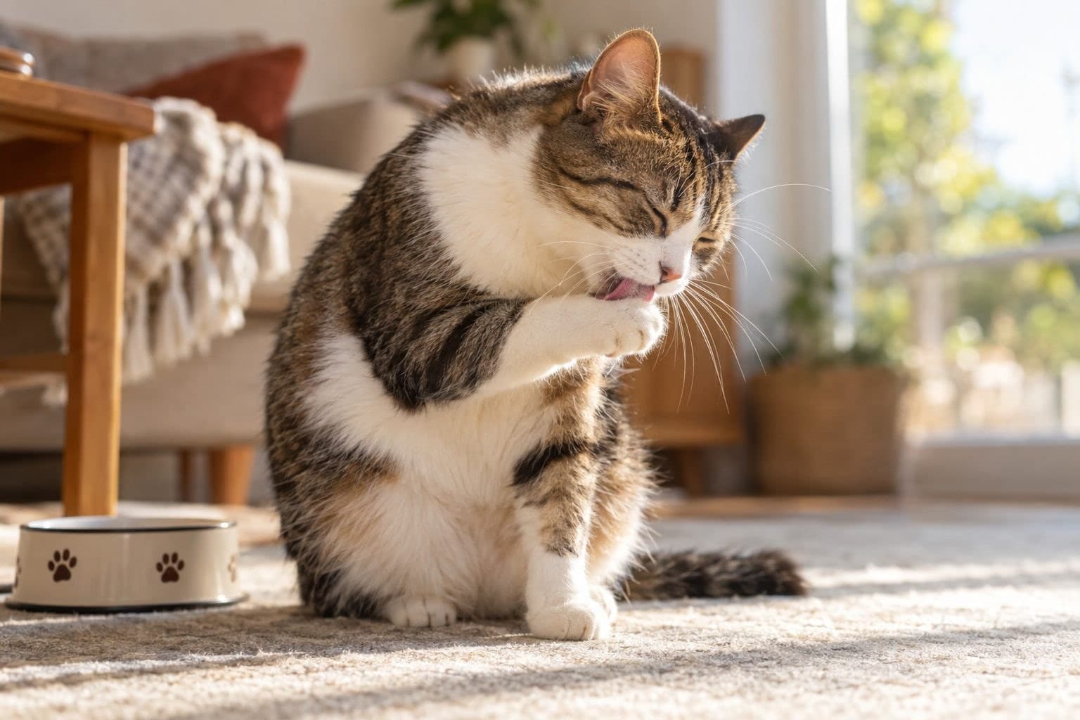 Hygiène, stress ou allergie ? Les vraies raisons du léchage après les repas chez le chat