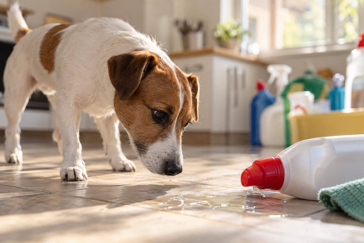 Nettoyants, lessives, sprays : les produits à éviter pour protéger la santé de votre chien à la maison