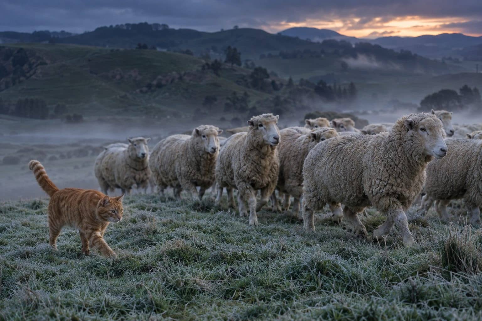 En Nouvelle-Zélande, ce chat se prend pour un agneau !