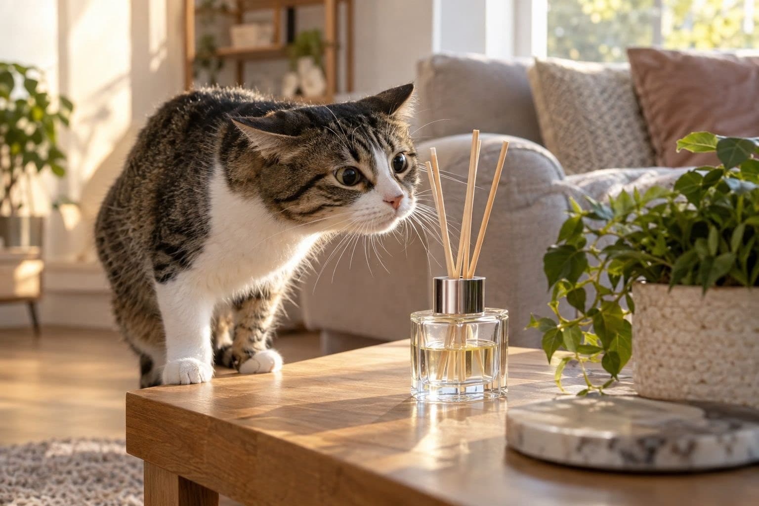 Parfums d’intérieur et désodorisants : pourquoi ils peuvent stresser votre chat et comment limiter les risques au quotidien