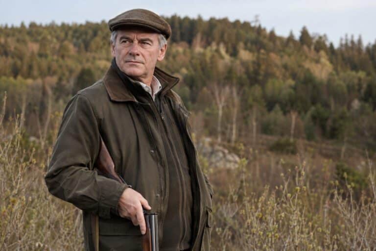 Portrait de Willy Schraen, président de la Fédération nationale des chasseurs, en tenue de chasse