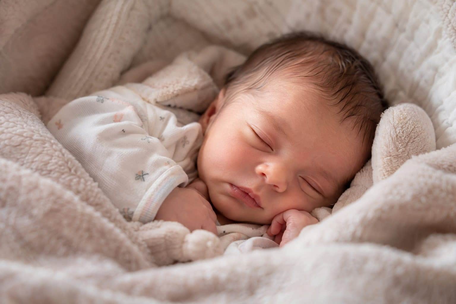 Bébé humain dormant paisiblement