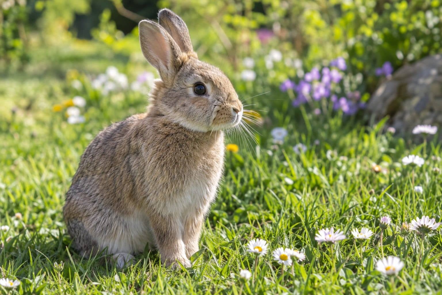 Lapin nain de profil