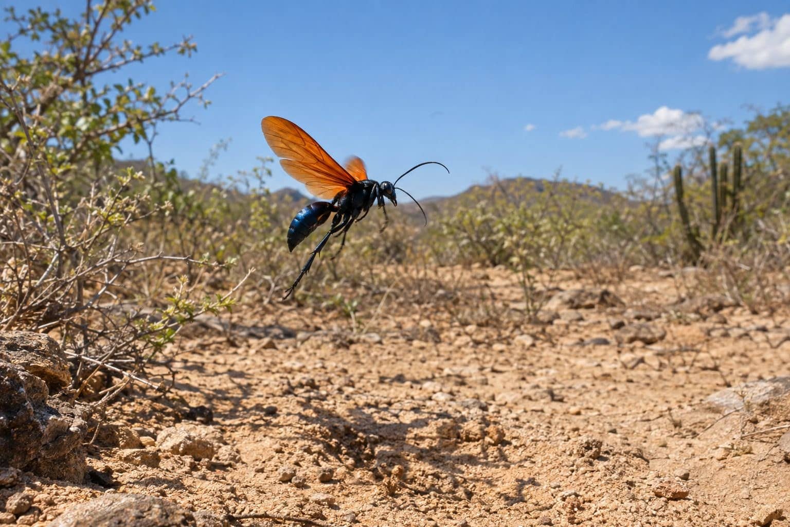 Guêpe tarentule (Pepsis)
