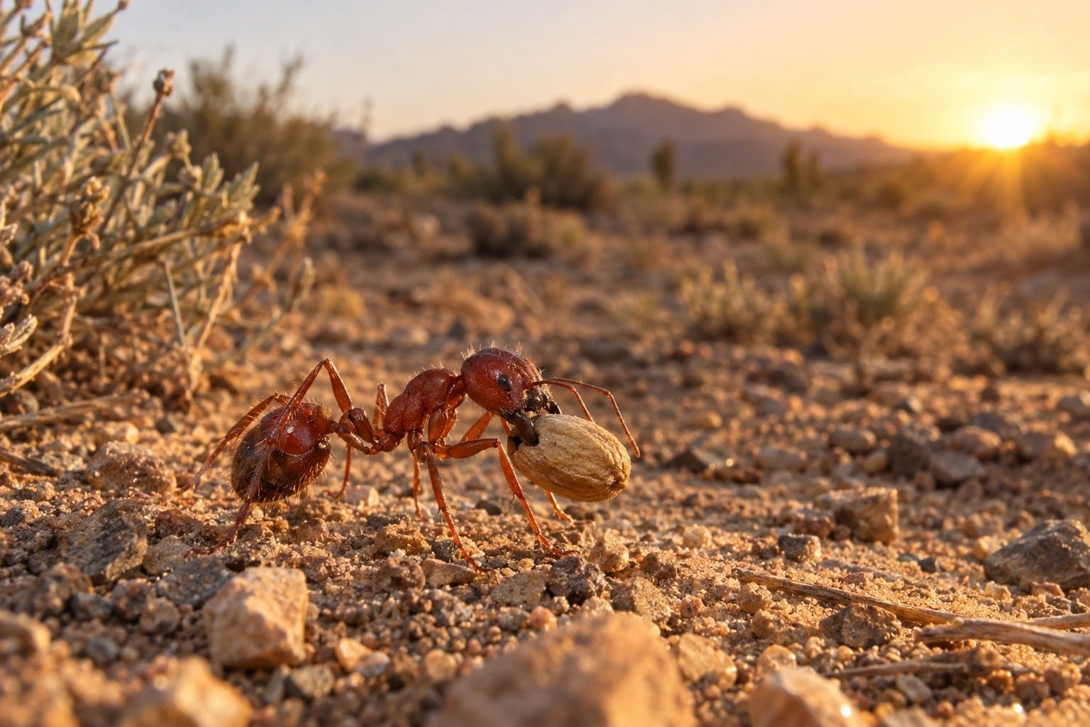Fourmi rouge moissonneuse (Pogonomyrmex barbatus)