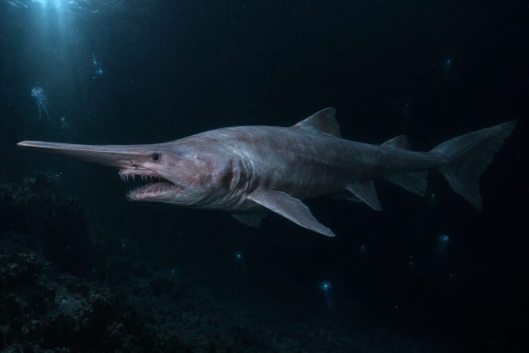 Un requin-lutin (Mitsukurina owstoni) géant aperçu en eaux profondes au large de la Floride