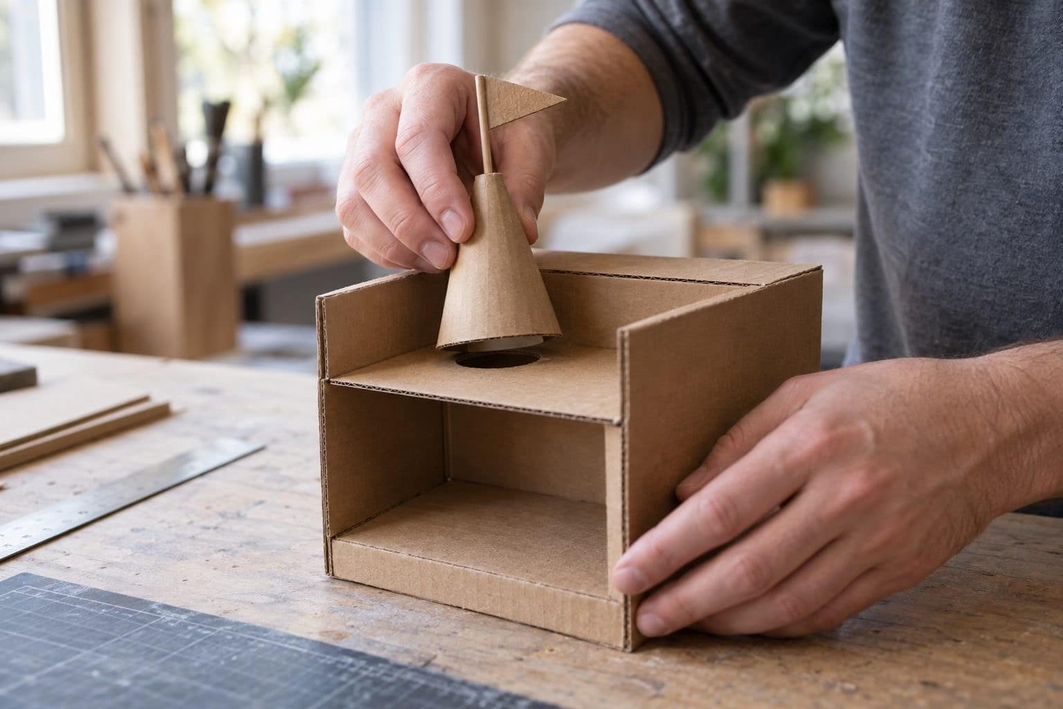 Insertion de la construction dans la structure principale