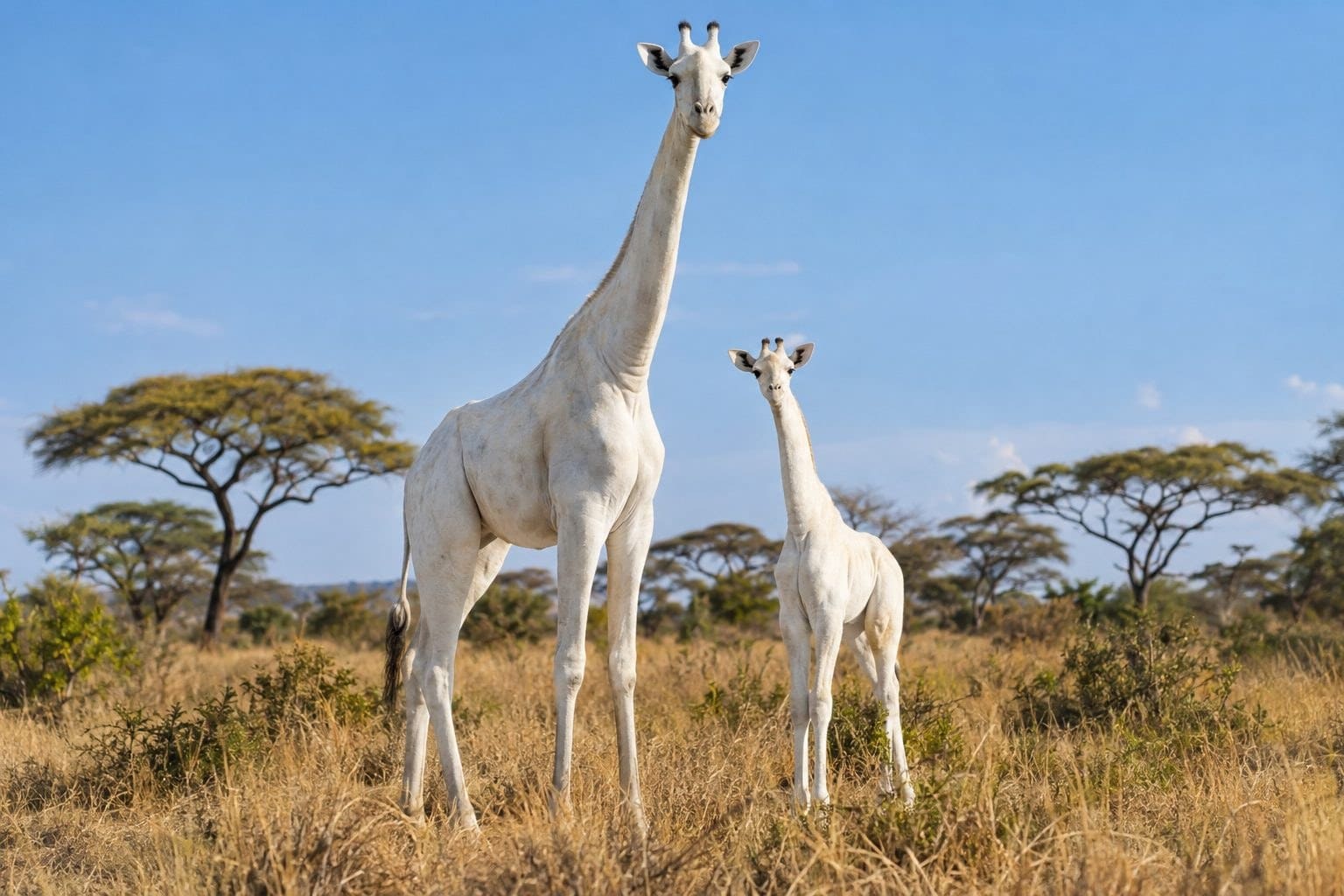 VIDÉO : une girafe blanche filmée pour la première fois