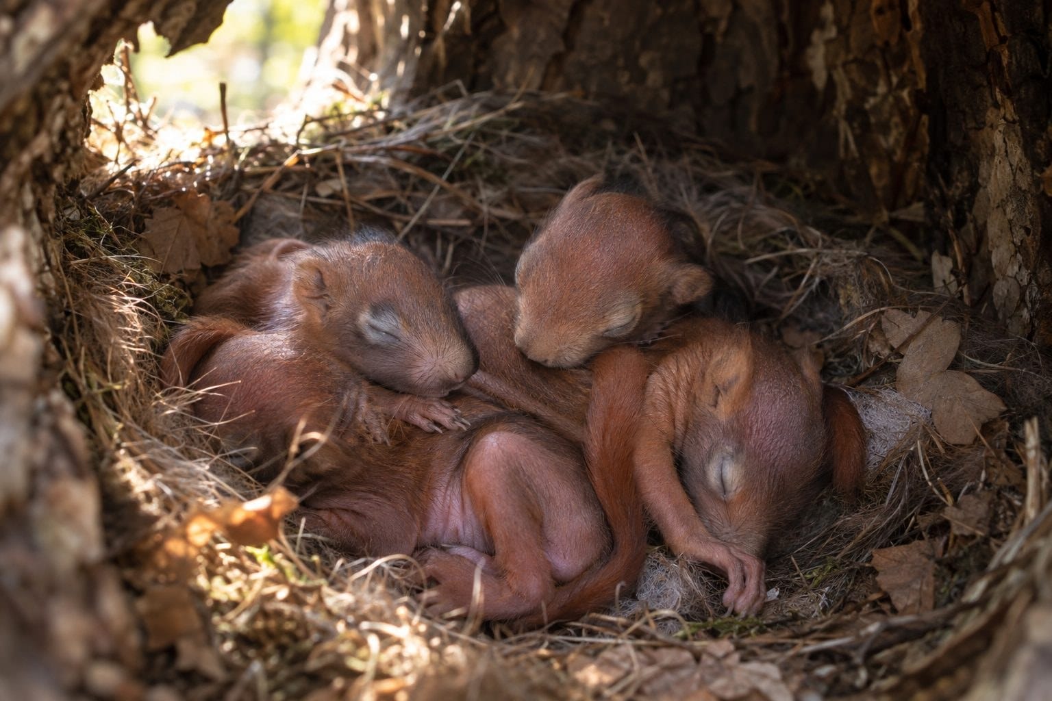 VIDÉO : vivez la naissance trop mignonne de quatre bébés écureuils !
