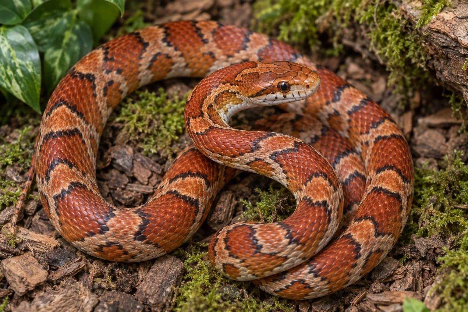 Serpent des blés (Corn Snake) - portrait en gros plan