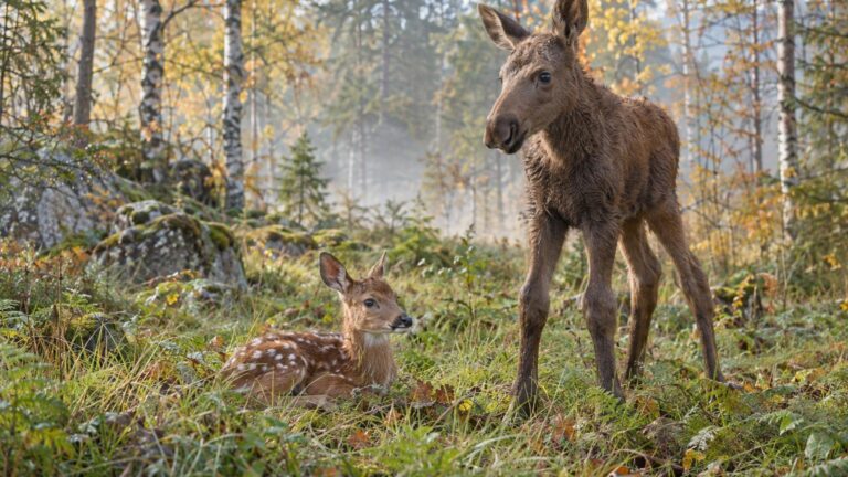 Du faon à l'adulte : comment grandissent un cerf et un élan