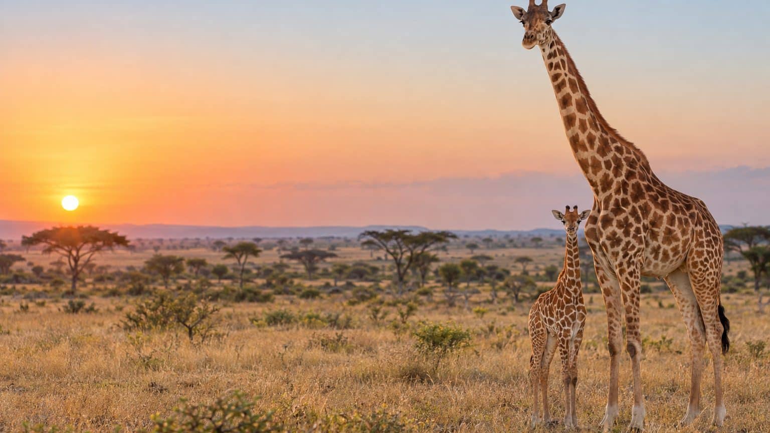 Girafe : nom de la femelle, du mâle et du petit