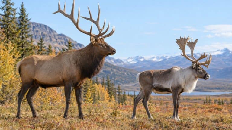 Wapiti et caribou : les 5 différences qui sautent aux yeux